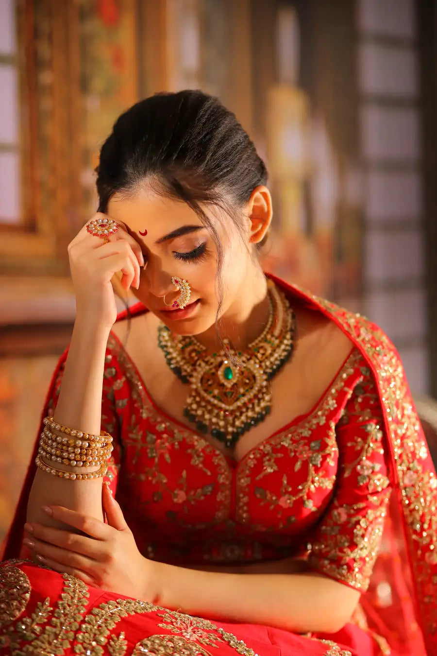 Flame Fantasy - Embroidered Designer Bridal Lehenga