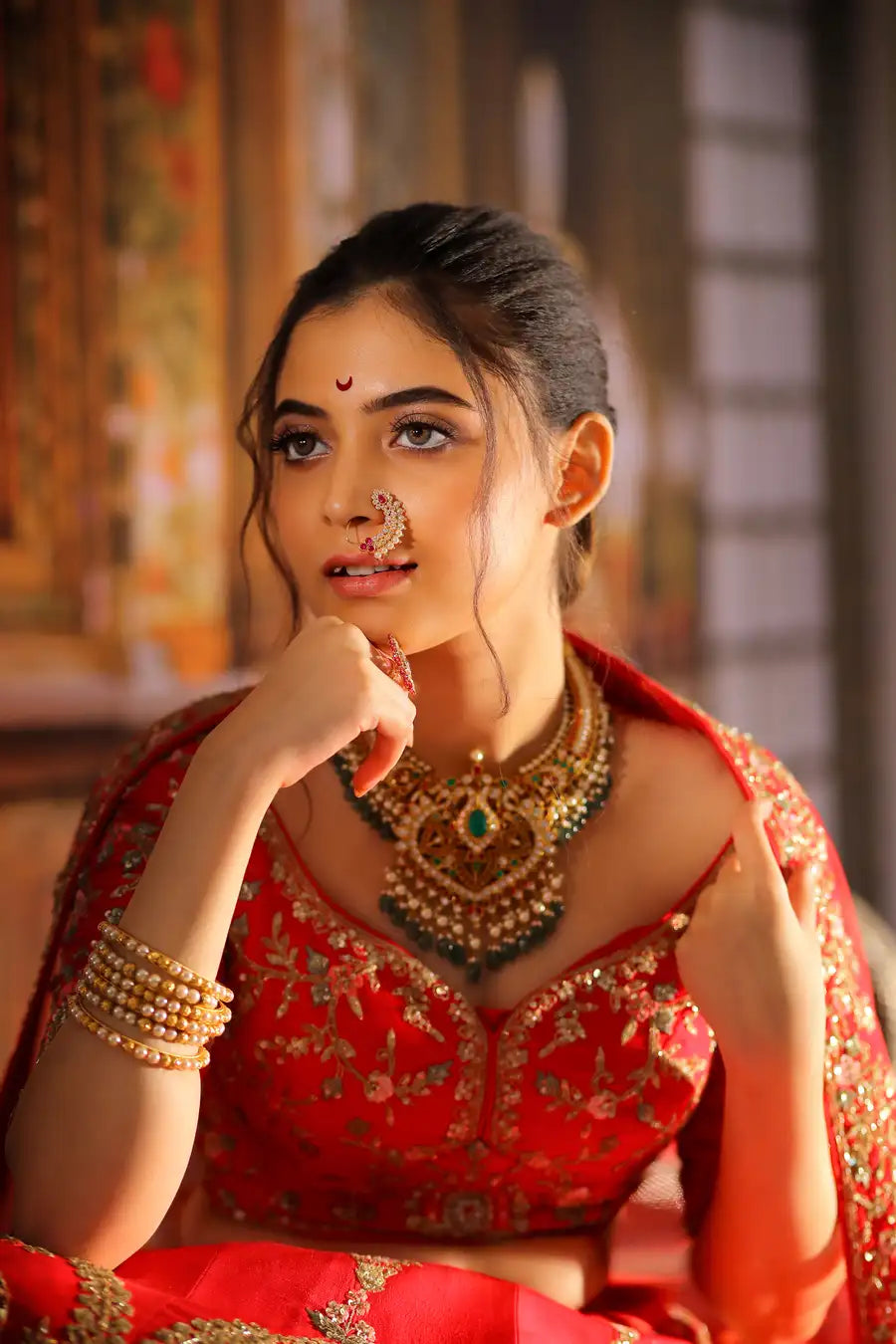 Flame Fantasy - Embroidered Designer Bridal Lehenga