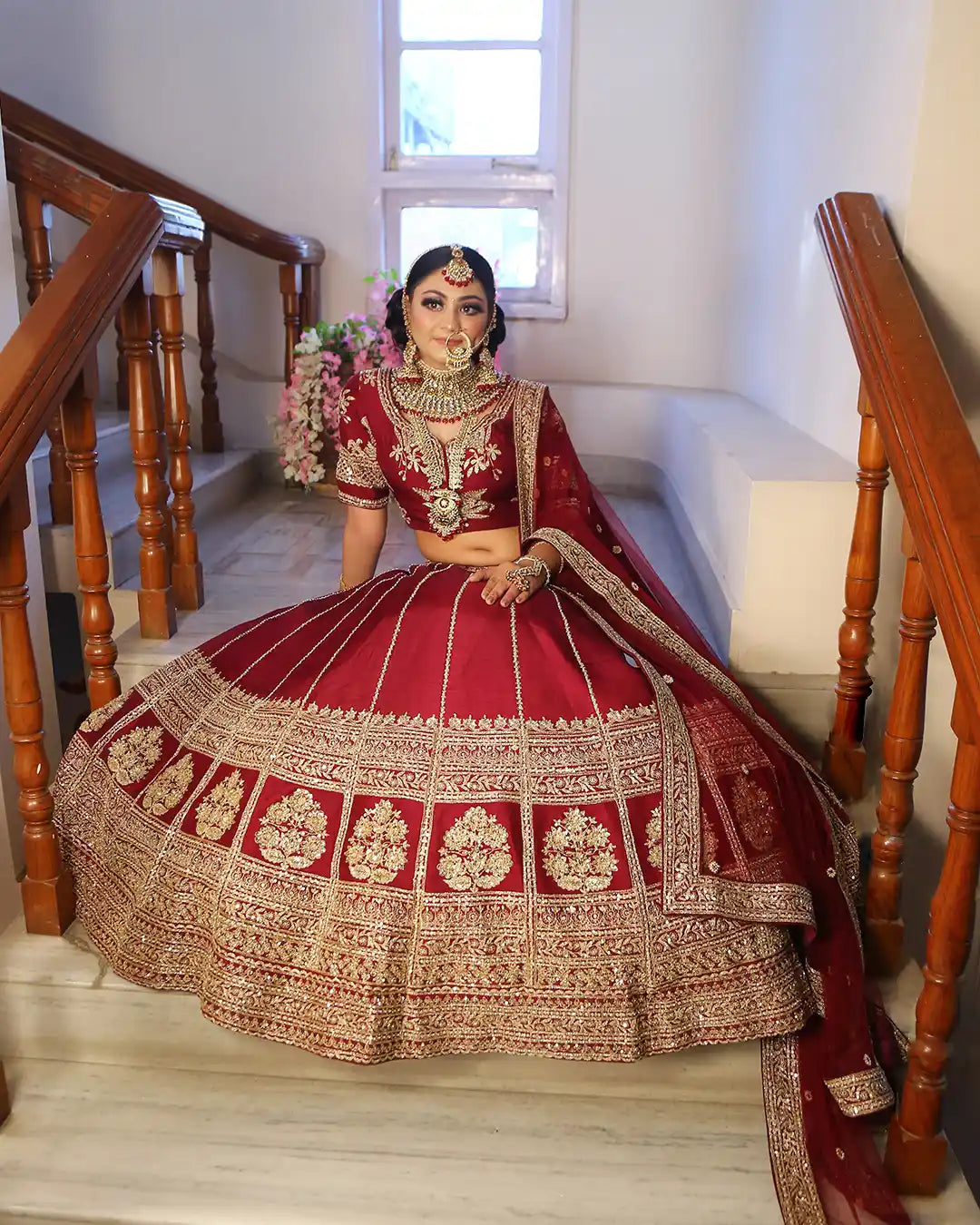Royal Plum - Embroidered Designer Bridal Lehenga
