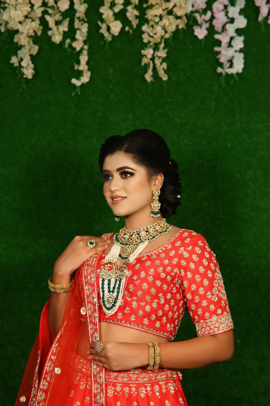 Ruby Radiance - Embroidered Designer Bridal Lehenga