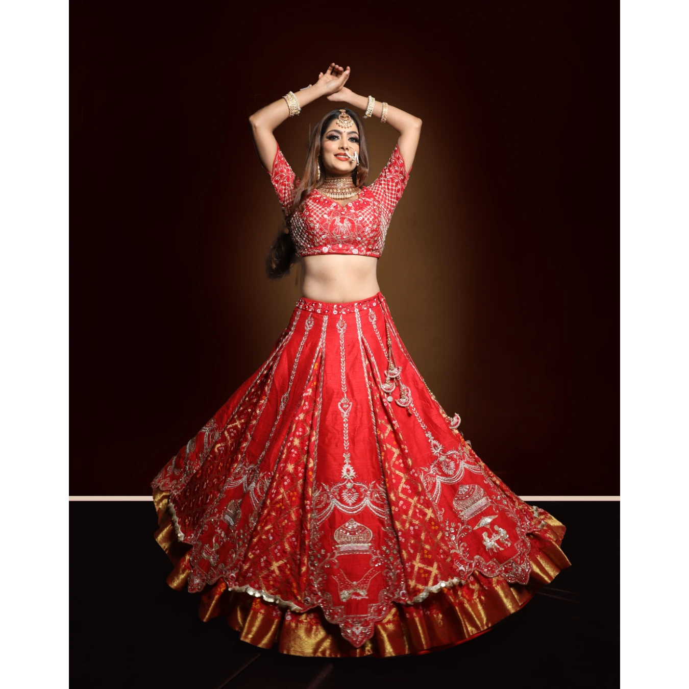 The 7 Vows Pleated Bridal Lehenga - Wedding Edit