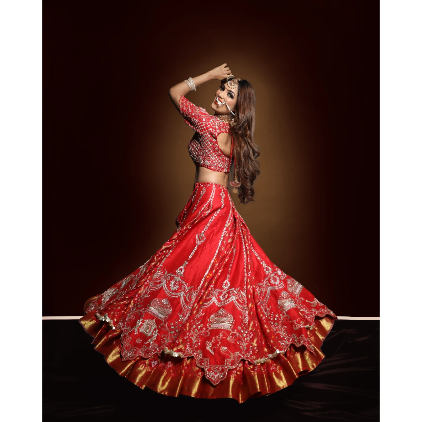 The 7 Vows Pleated Bridal Lehenga - Wedding Edit