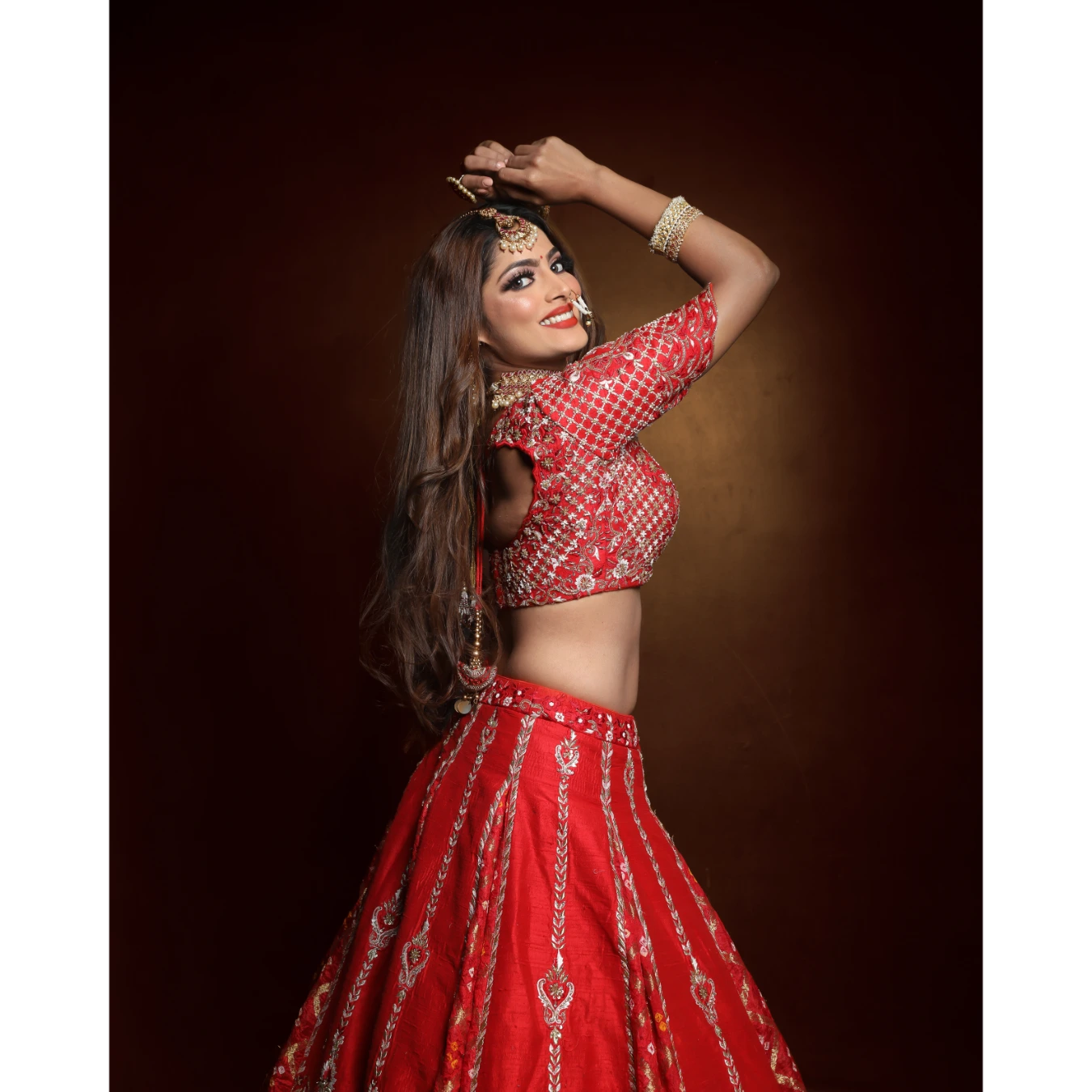 The 7 Vows Pleated Bridal Lehenga - Wedding Edit