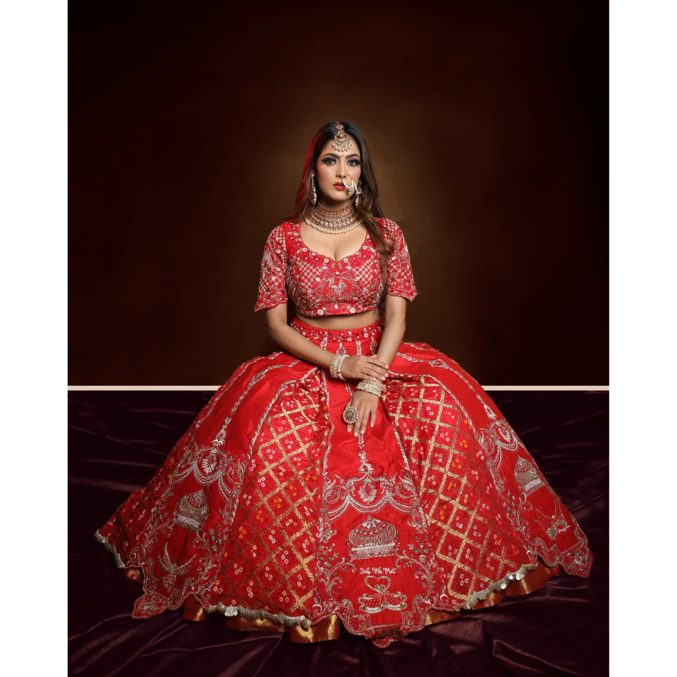 The 7 Vows Pleated Bridal Lehenga - Wedding Edit