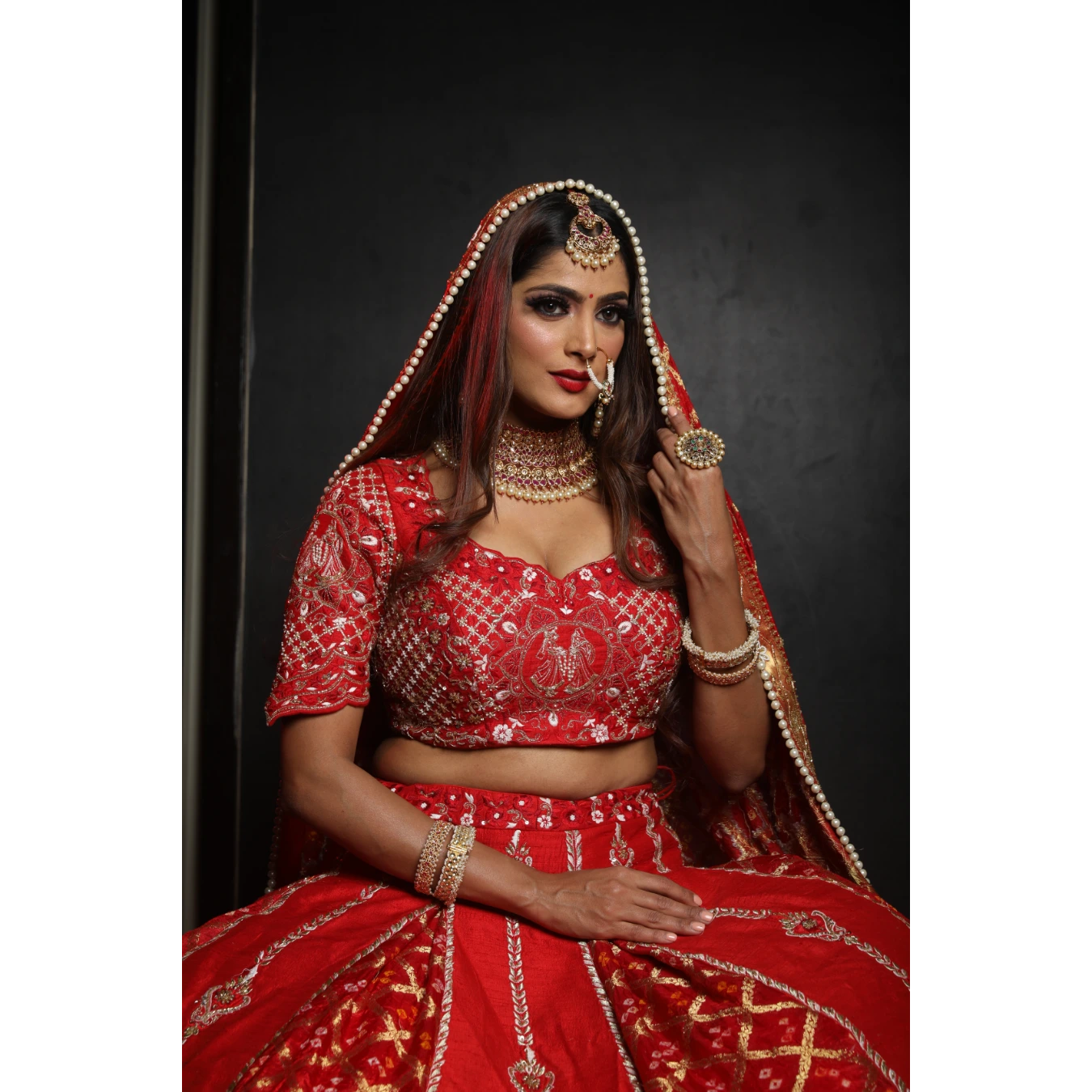 The 7 Vows Pleated Bridal Lehenga - Wedding Edit