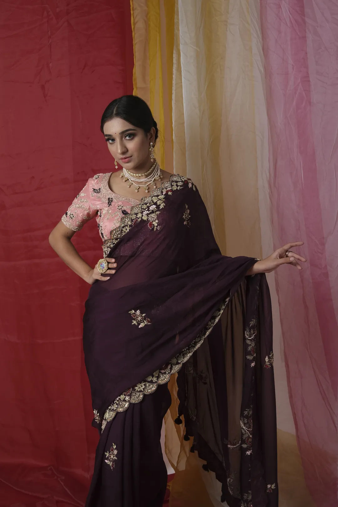 Glamorous Purple Color Function Wear Designer Saree 02 in Dandeli at best  price by Mangaldeep - Justdial