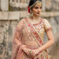 Multicoloured Bridal Lehenga Set With Floral Paisley Hand Embroidery