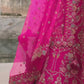 Zardozi Embroidered with Multicolour Threadwork Pink Bridal Lehenga Set