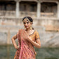 Almond Gold Bridal Lehenga Set With Multicolor Hand Embroidery