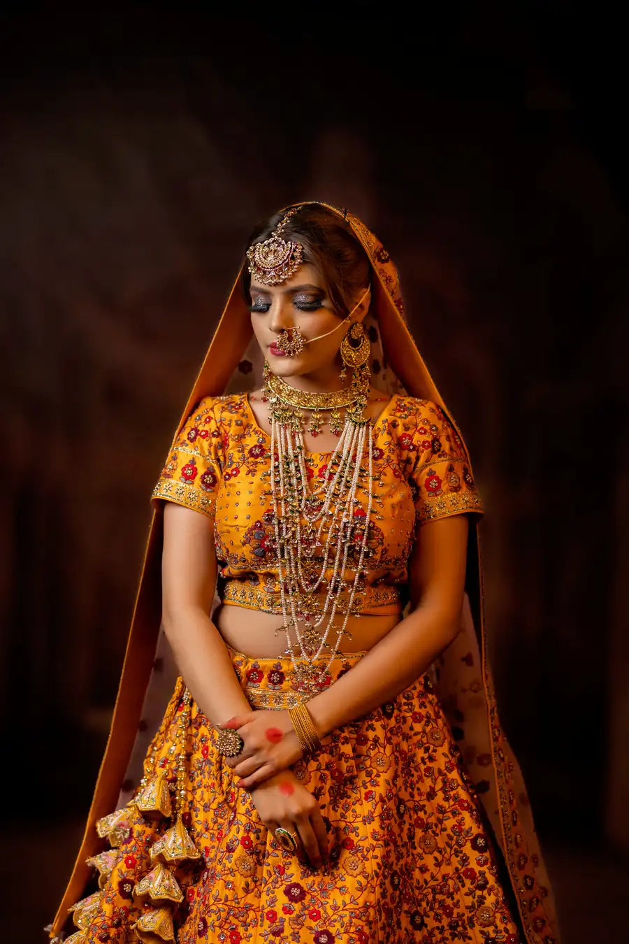 Yellow - Bridal - Lehenga Cholis: Buy Indian Lehenga Outfits Online | Utsav  Fashion